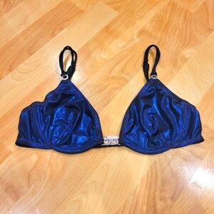 Victoria's Secret Blue Rhinestone Bra Size 36B